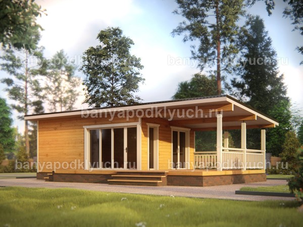 Баня из бруса 11 на 6,5 м